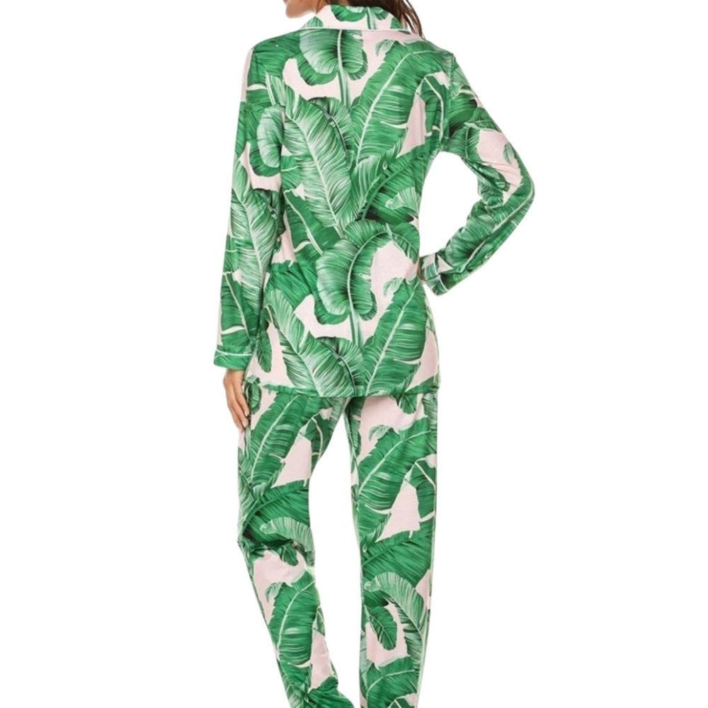 Ekouaer Banana Leaf "The Beverly Hills" Print Pajama Size Small - Picture 4 of 15